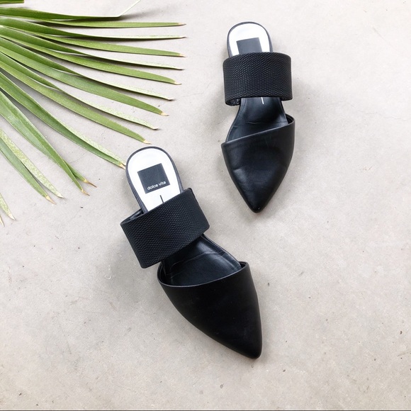 Dolce Vita Shoes - DOLCE VITA Benton Mules Black Pointed Slides Flats